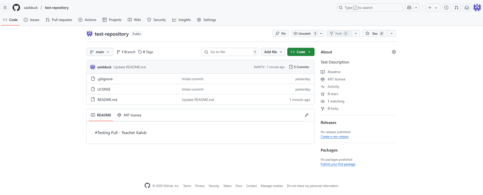 My own github repository - image 1 - student project