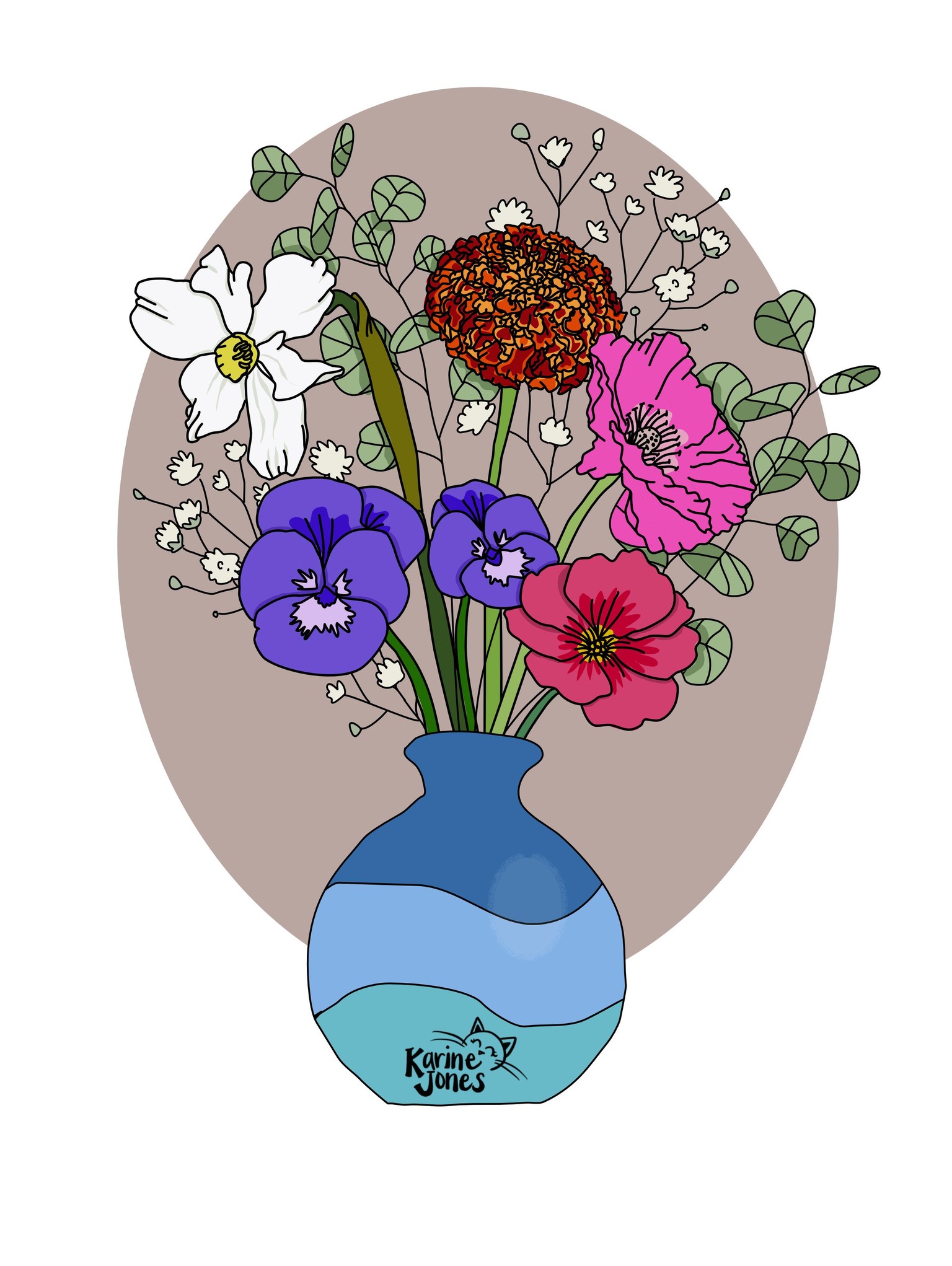 Family birth flower bouquet - image 1 - student project