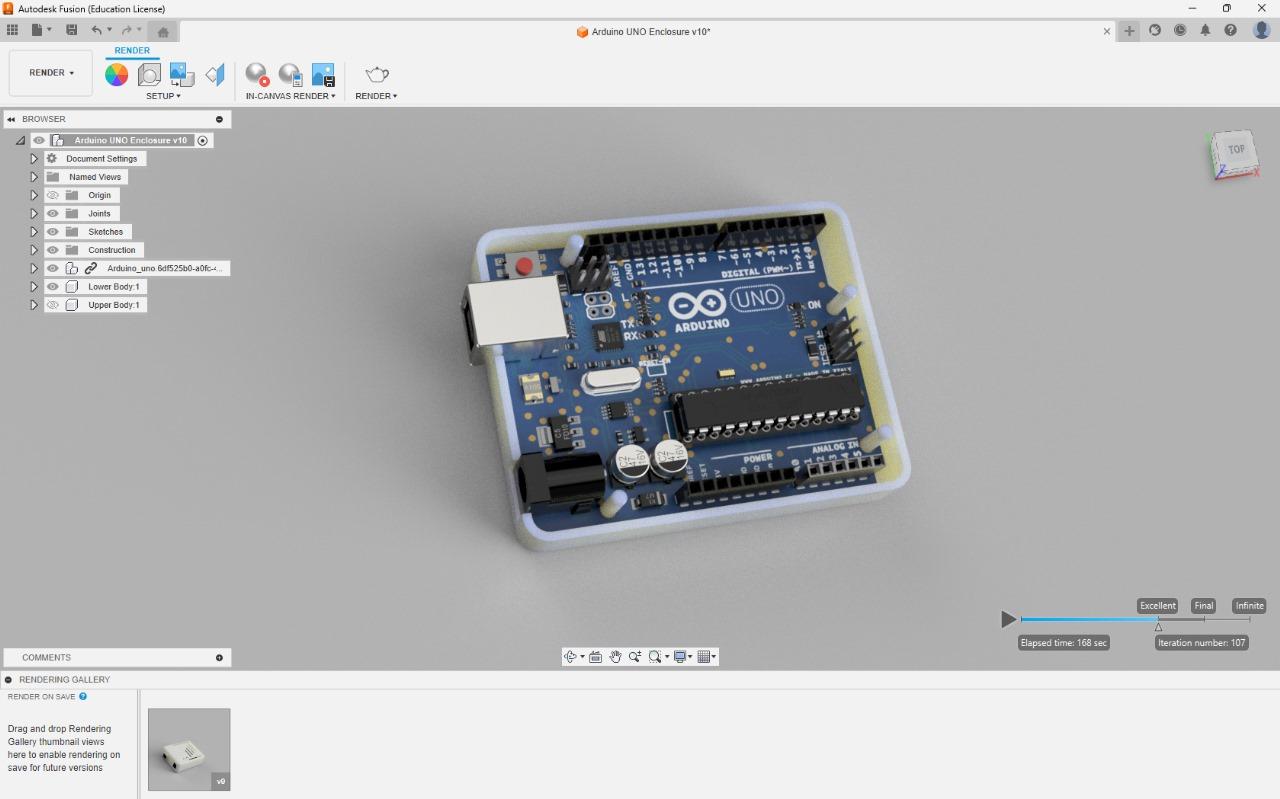 Render of Arduino Enclosure - image 2 - student project
