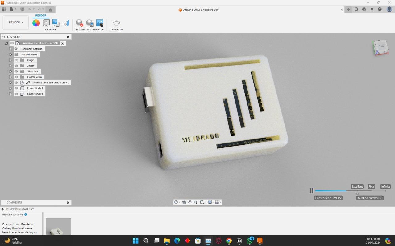 Render of Arduino Enclosure - image 1 - student project