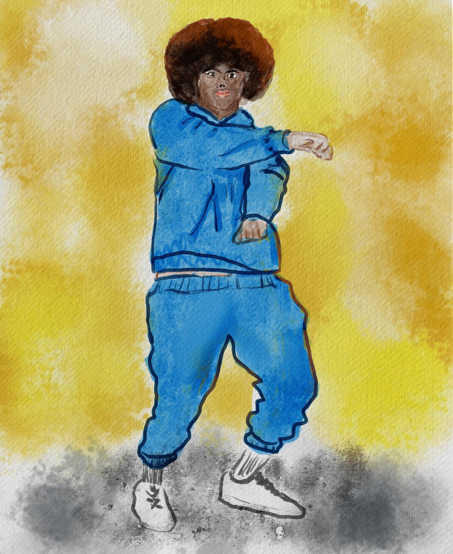 Watercolor figure - image 1 - student project