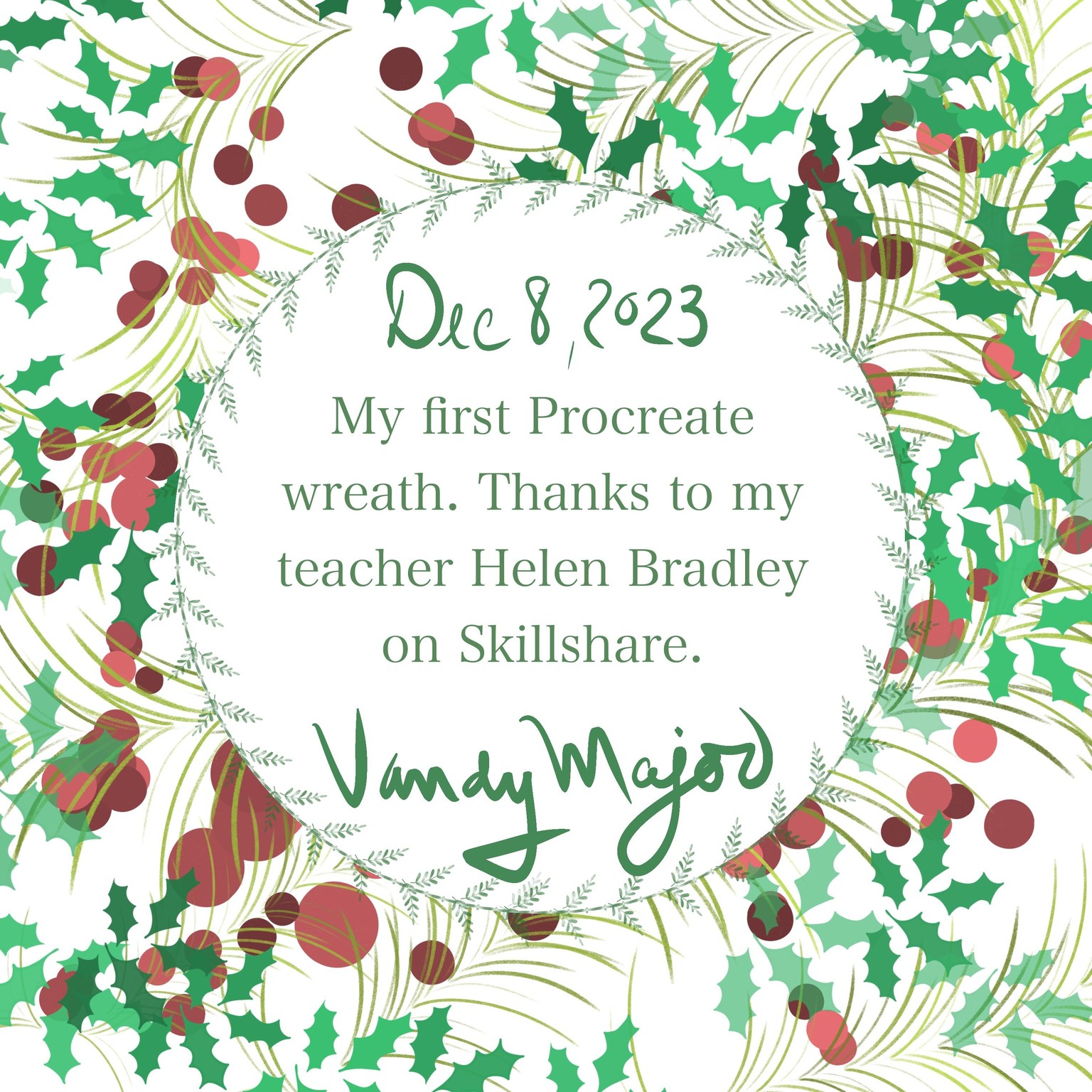 My First Wreath by Vandy Major - image 1 - student project
