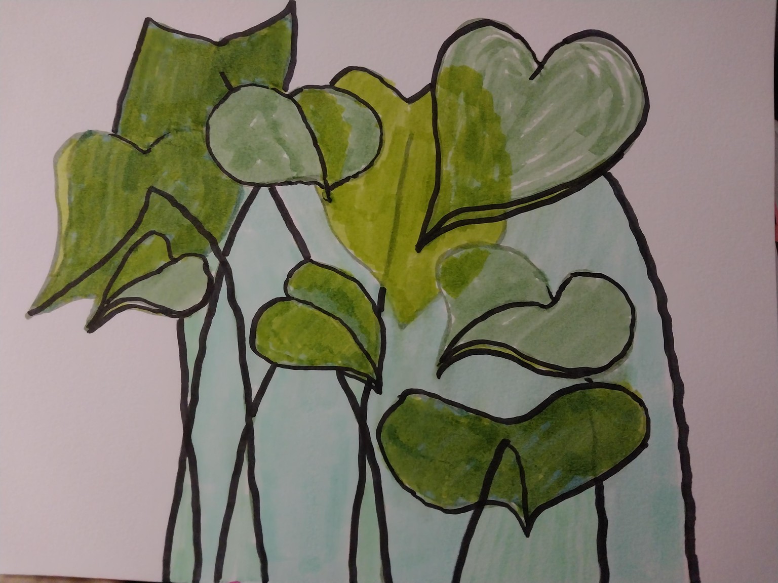 My Project: using watercolor markers & a brushpen. - image 2 - student project