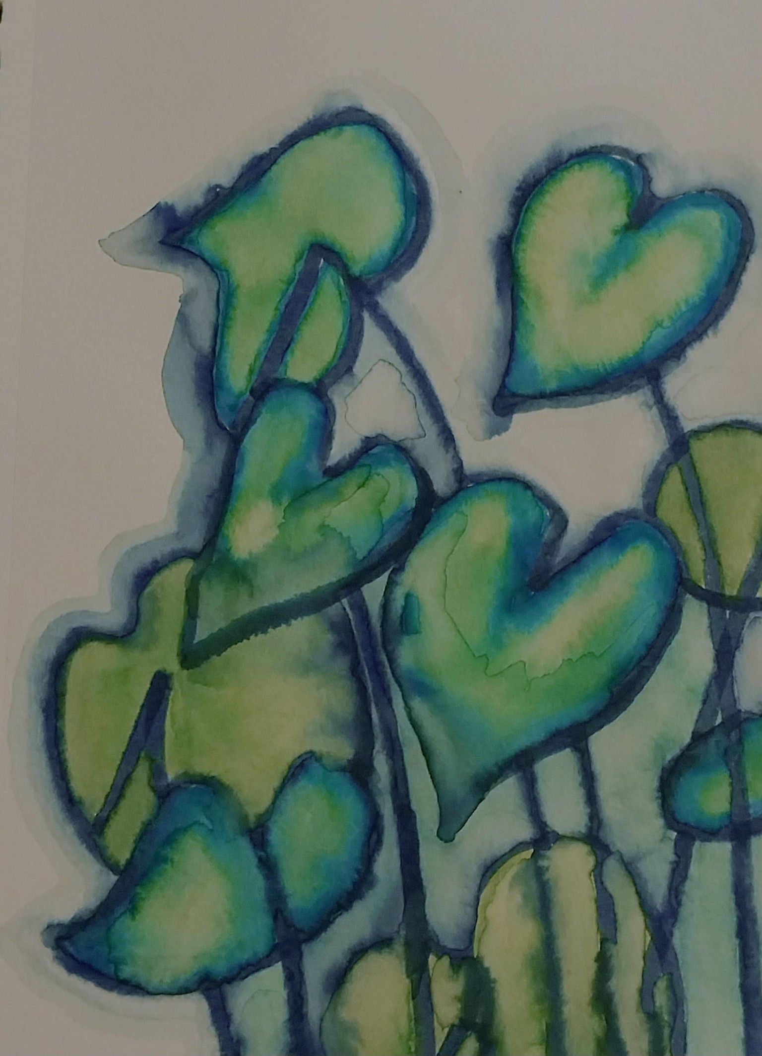 Making  bleeds with watercolor markers & watercolor brush - image 3 - student project