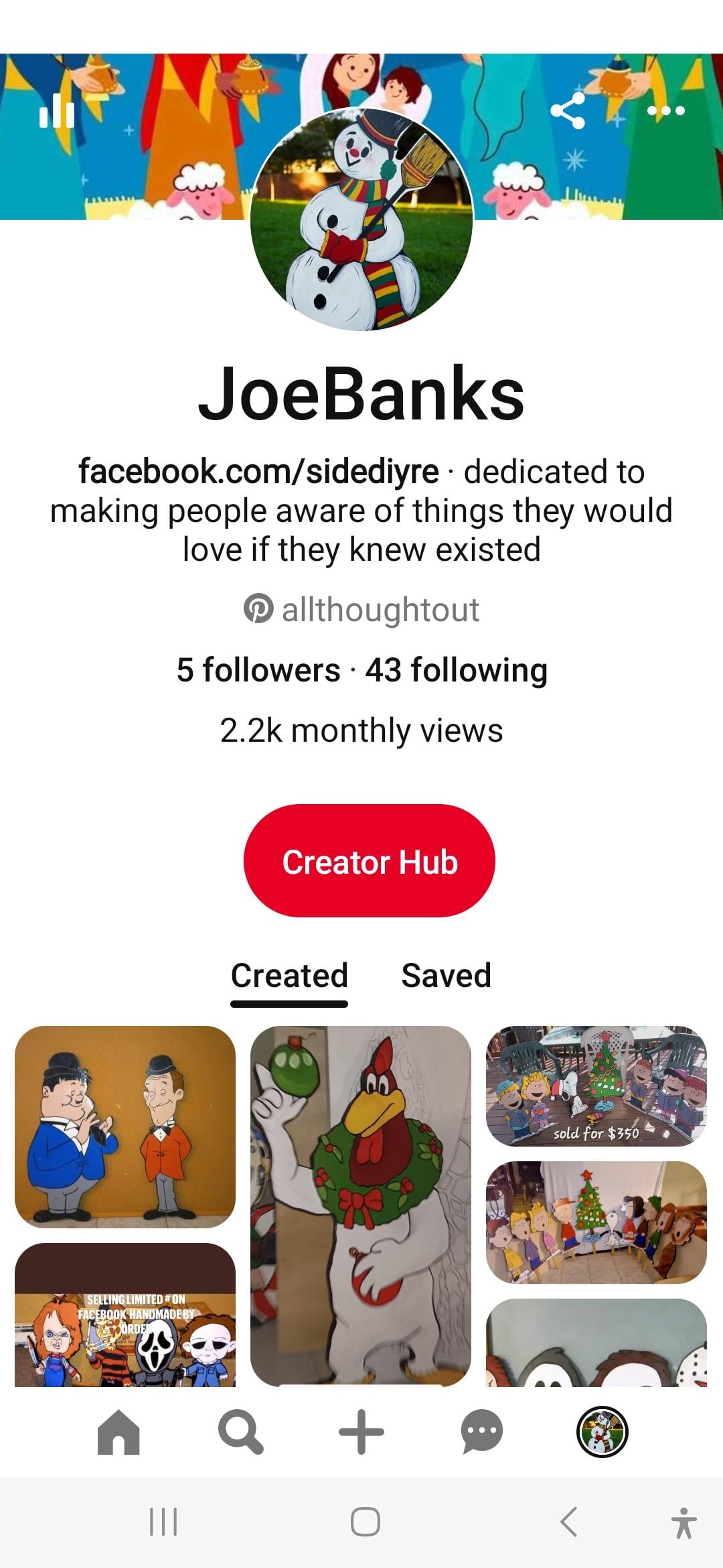 My Pinterest Profile - image 1 - student project