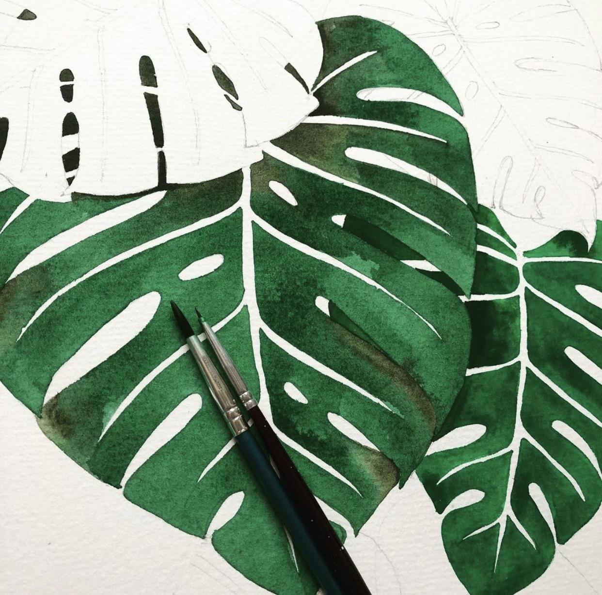 Monstera Deliciosa: from Paper to Surface Pattern - image 1 - student project