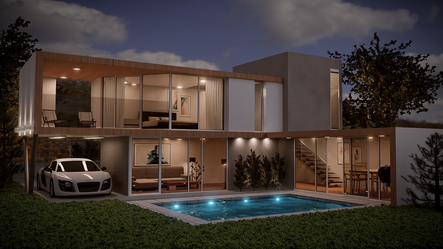 3D House in Blender - image 1 - student project