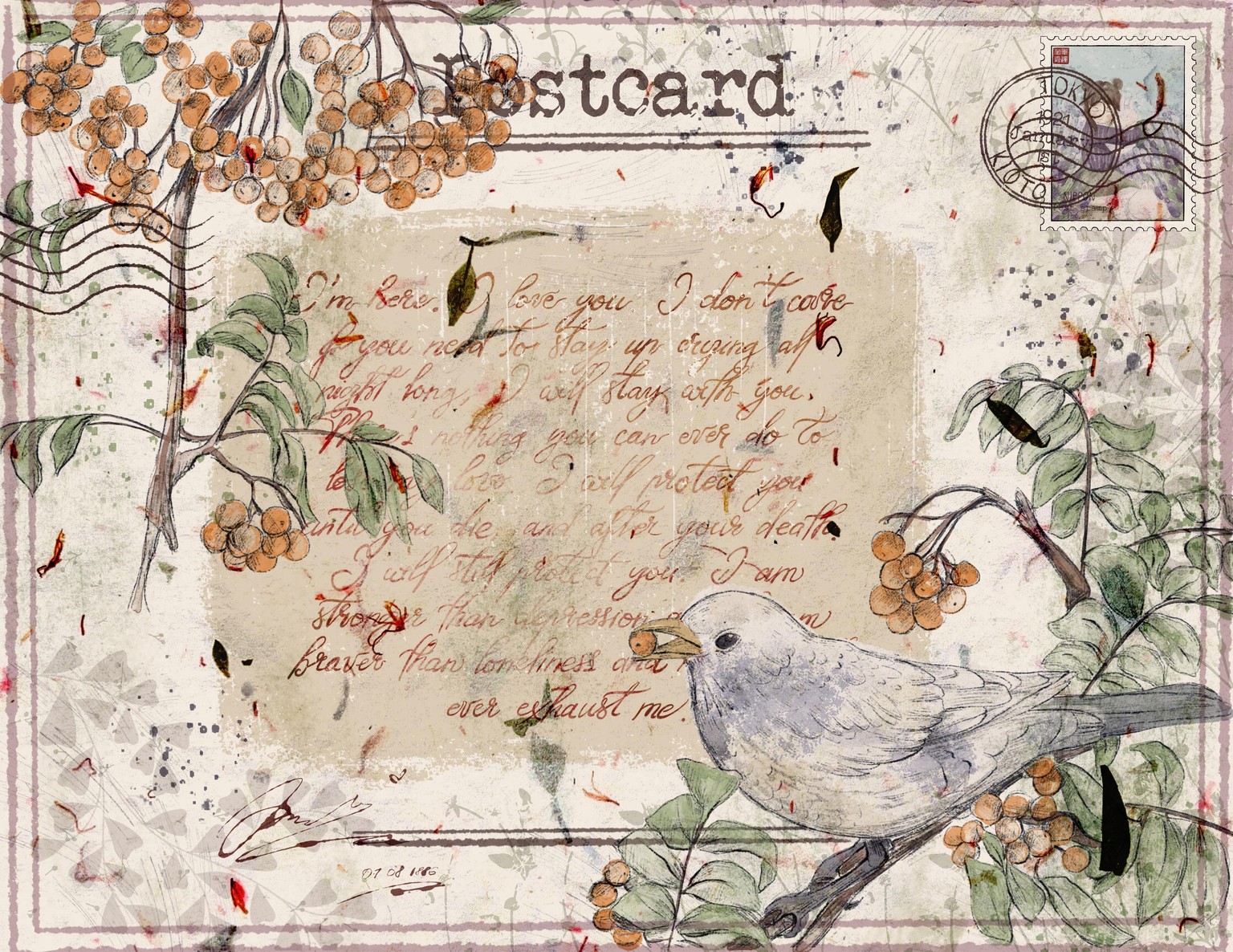 Vintage bird - image 1 - student project