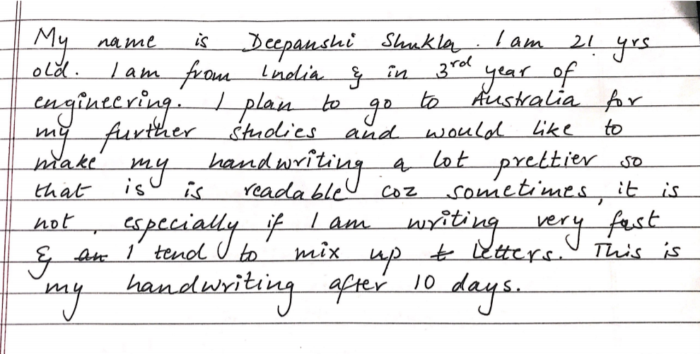 my handwriting - image 3 - student project