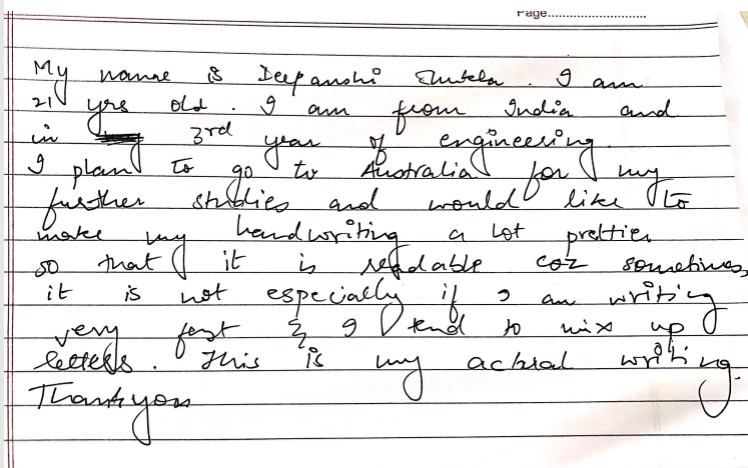 my handwriting - image 1 - student project