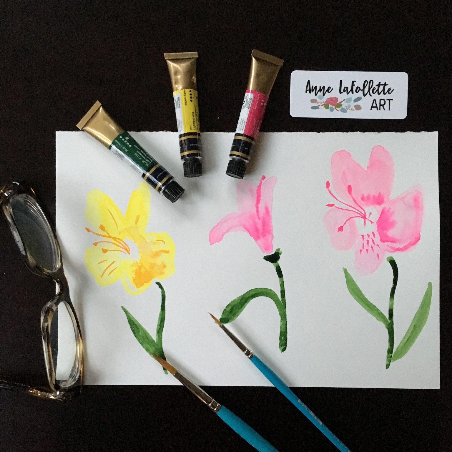 Expressive Florals: Watercolor Challenge - image 13 - student project