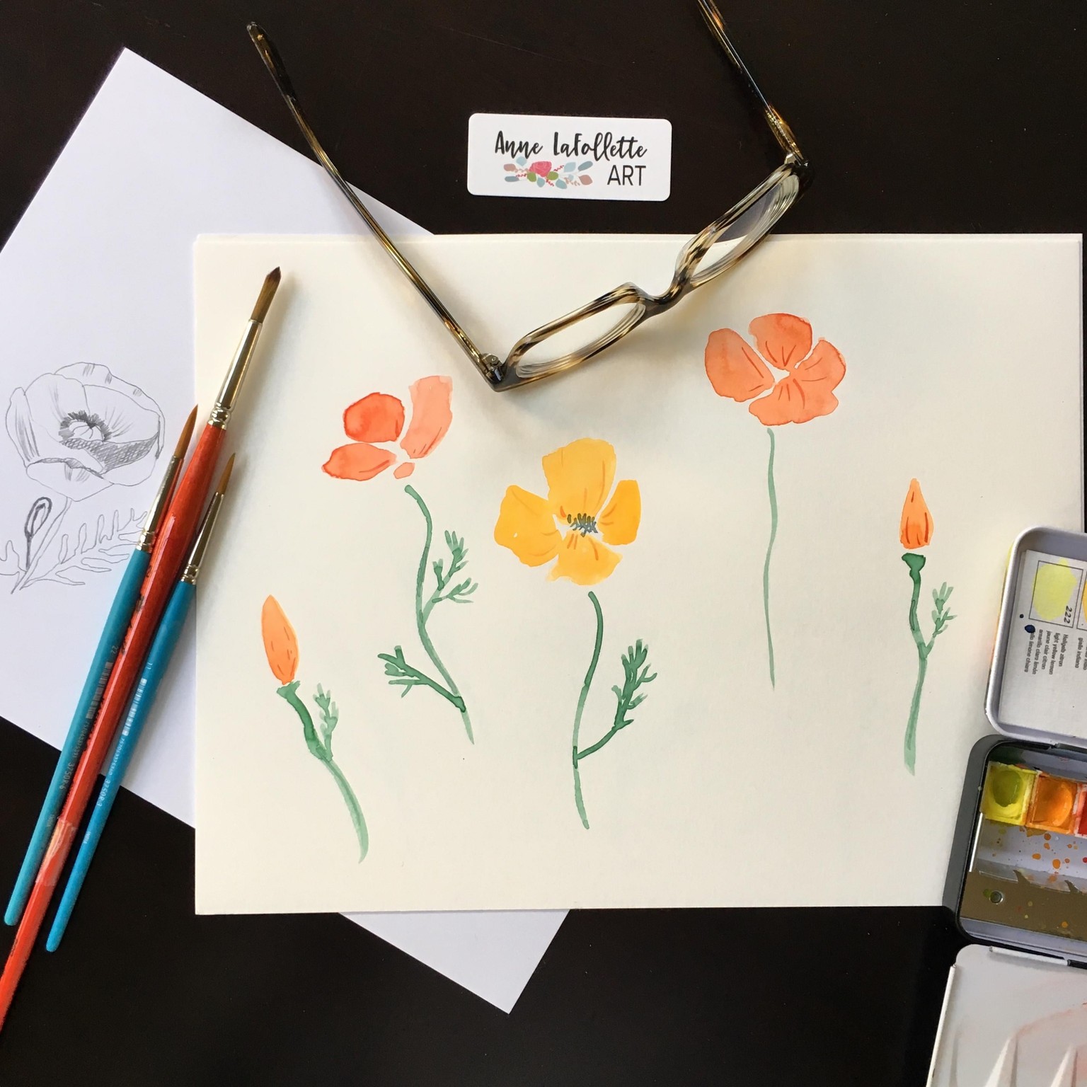 Expressive Florals: Watercolor Challenge - image 1 - student project