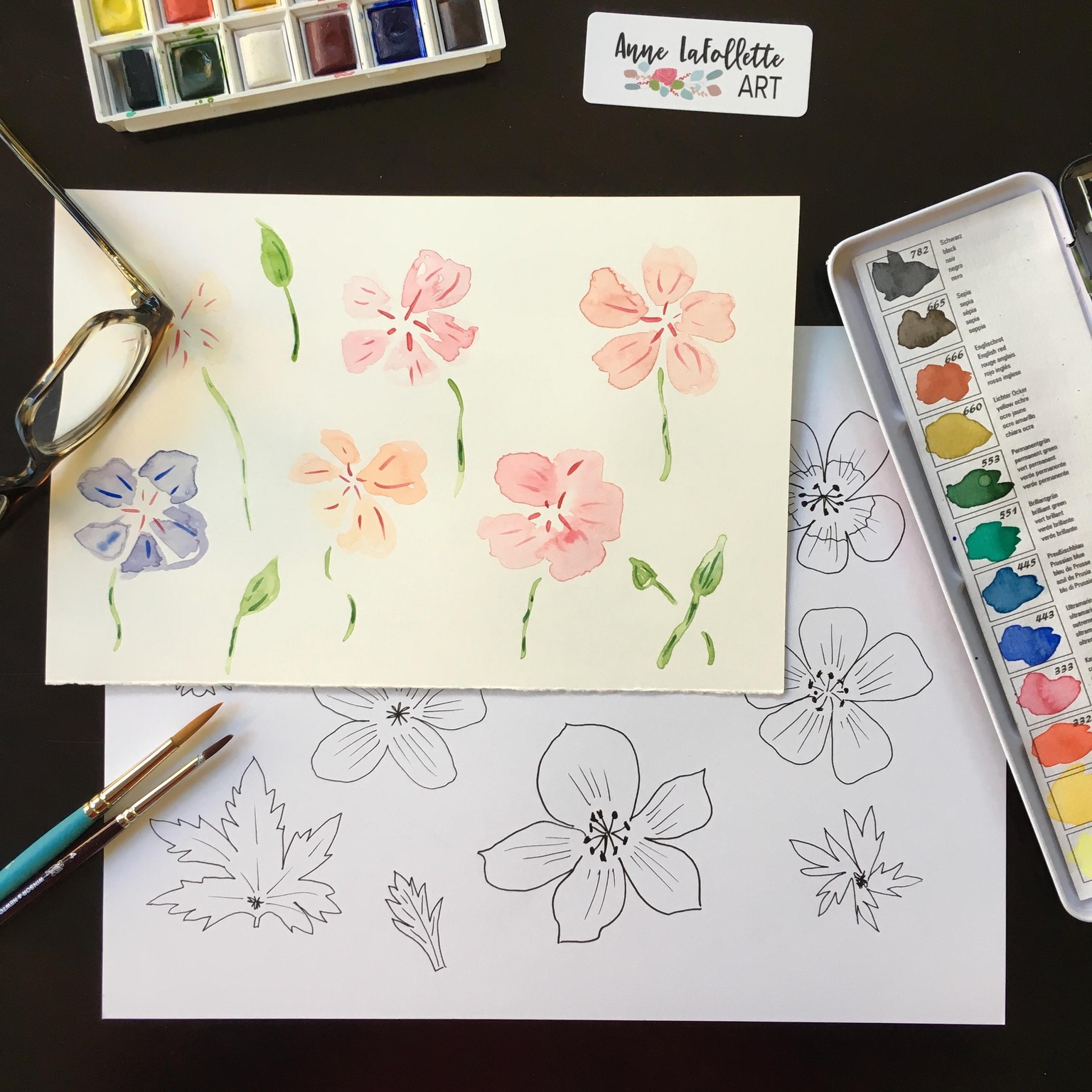 Expressive Florals: Watercolor Challenge - image 8 - student project