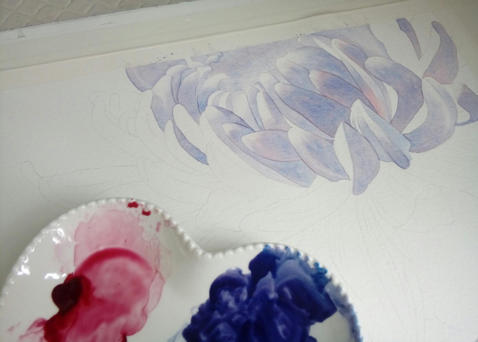 Watercolor Chrysanthemum - image 2 - student project