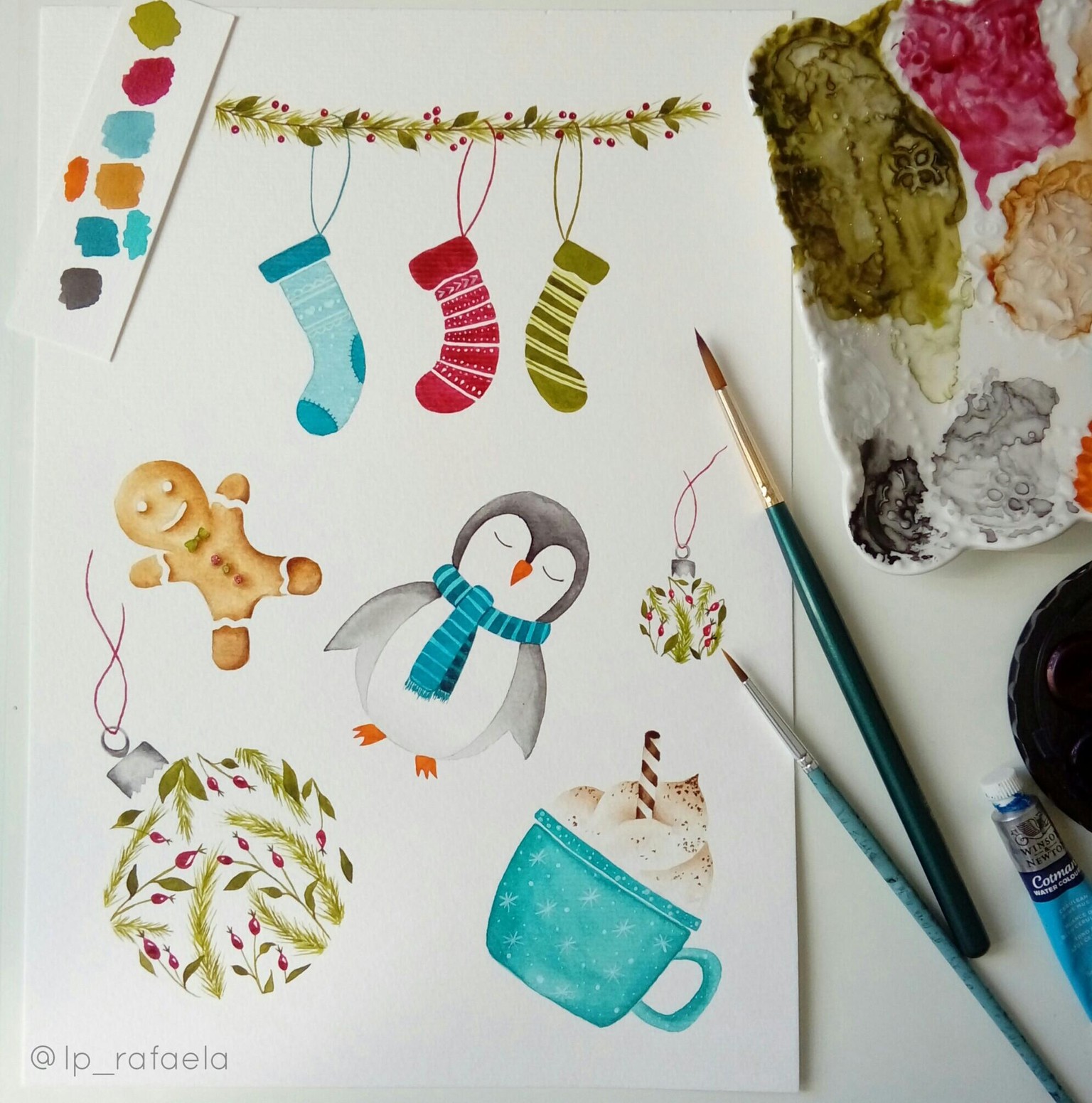Fun & Easy Winter Watercolor Projects - image 6 - student project