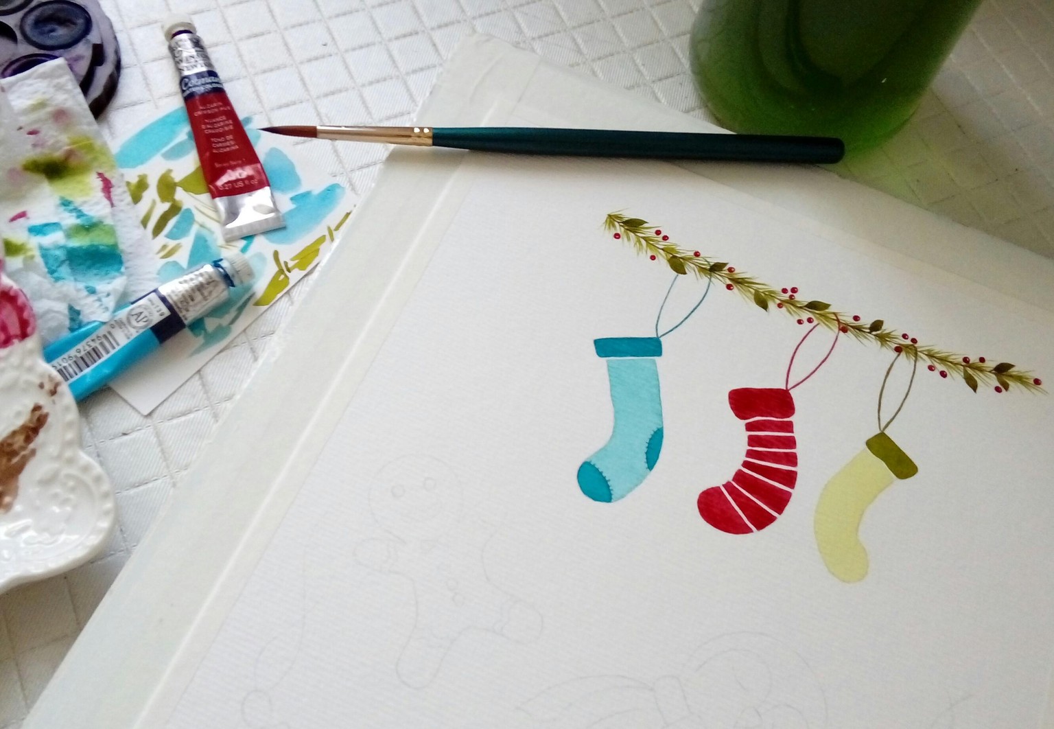 Fun & Easy Winter Watercolor Projects - image 3 - student project