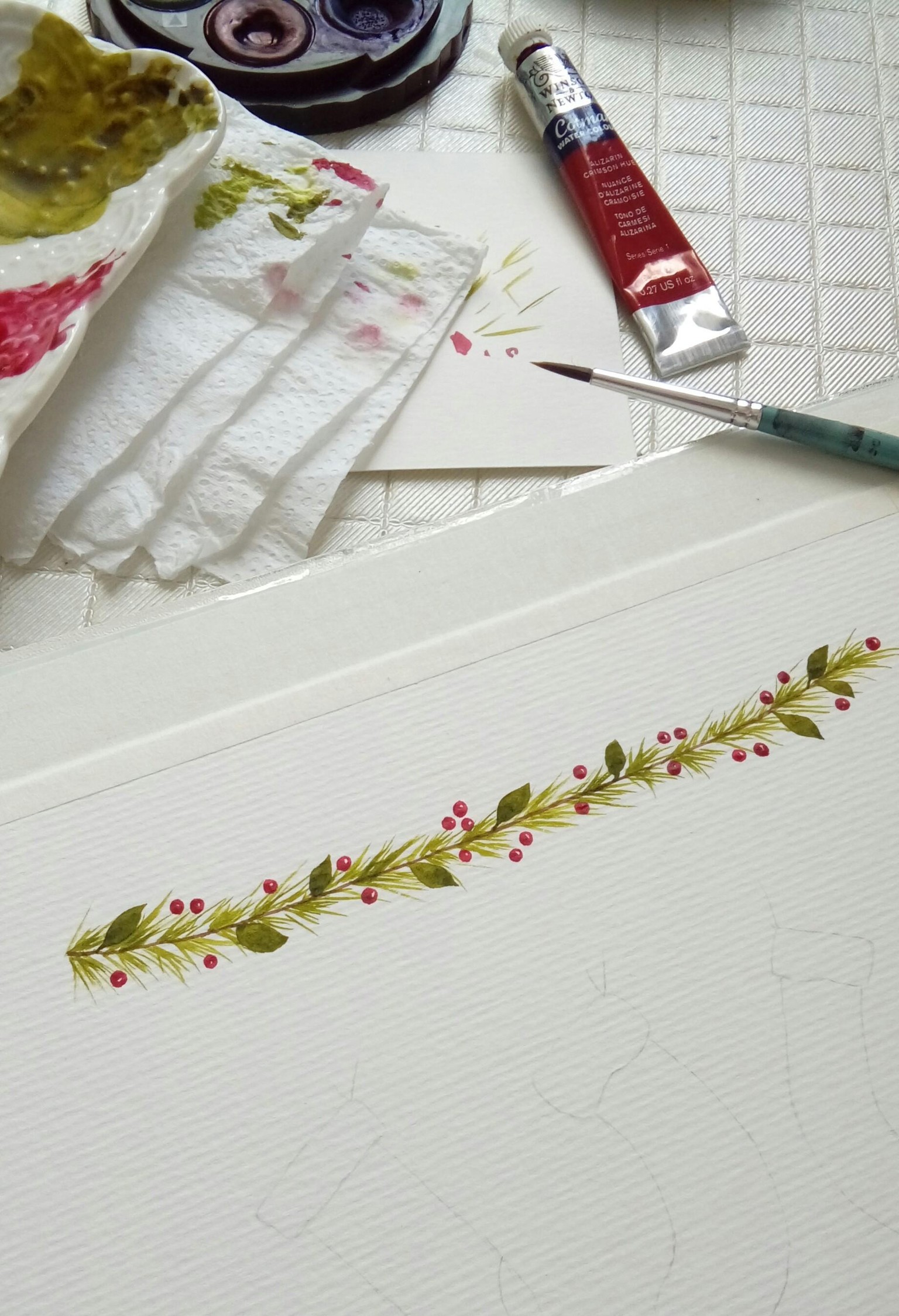 Fun & Easy Winter Watercolor Projects - image 2 - student project