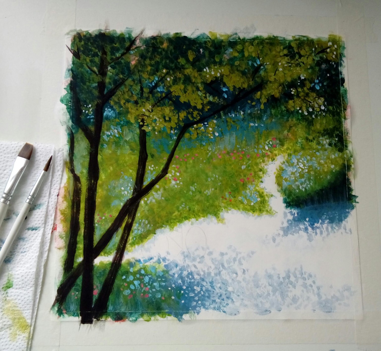 Glowing Greens with Gouache - image 5 - student project