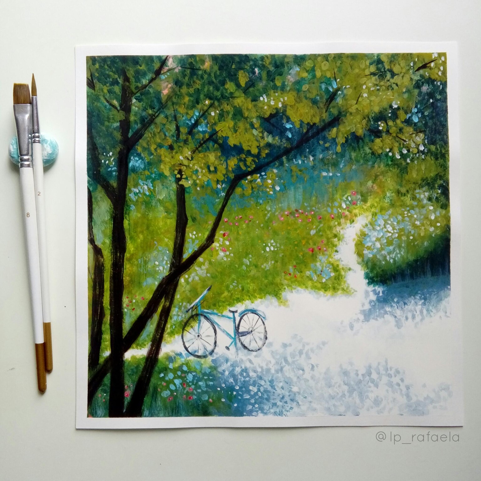 Glowing Greens with Gouache - image 6 - student project