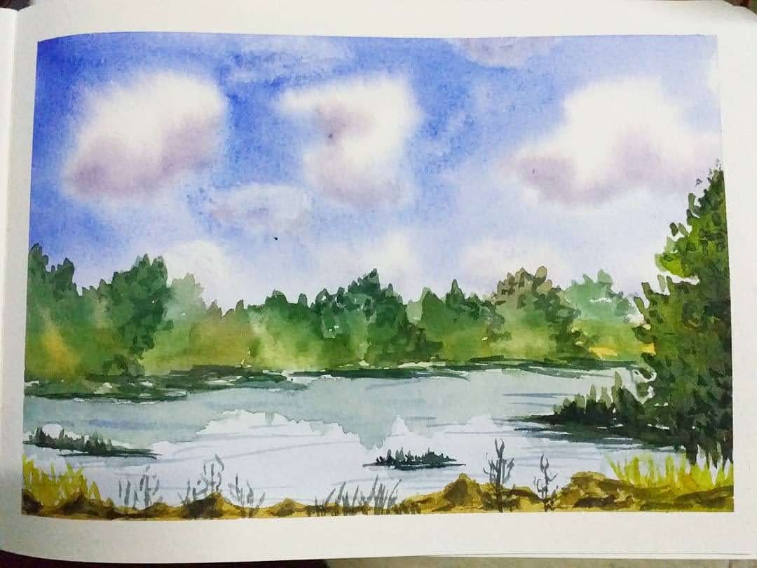 Expressive Watercolor Landscapes - image 2 - student project