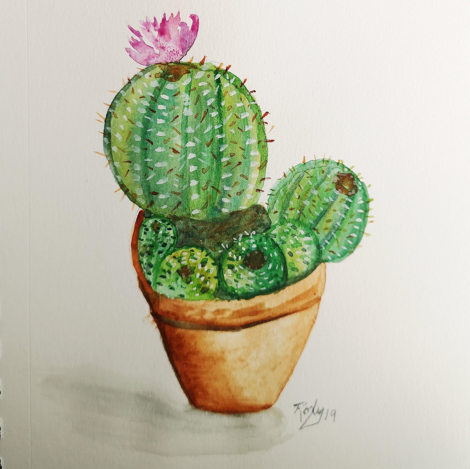 Cactus painting - image 3 - student project