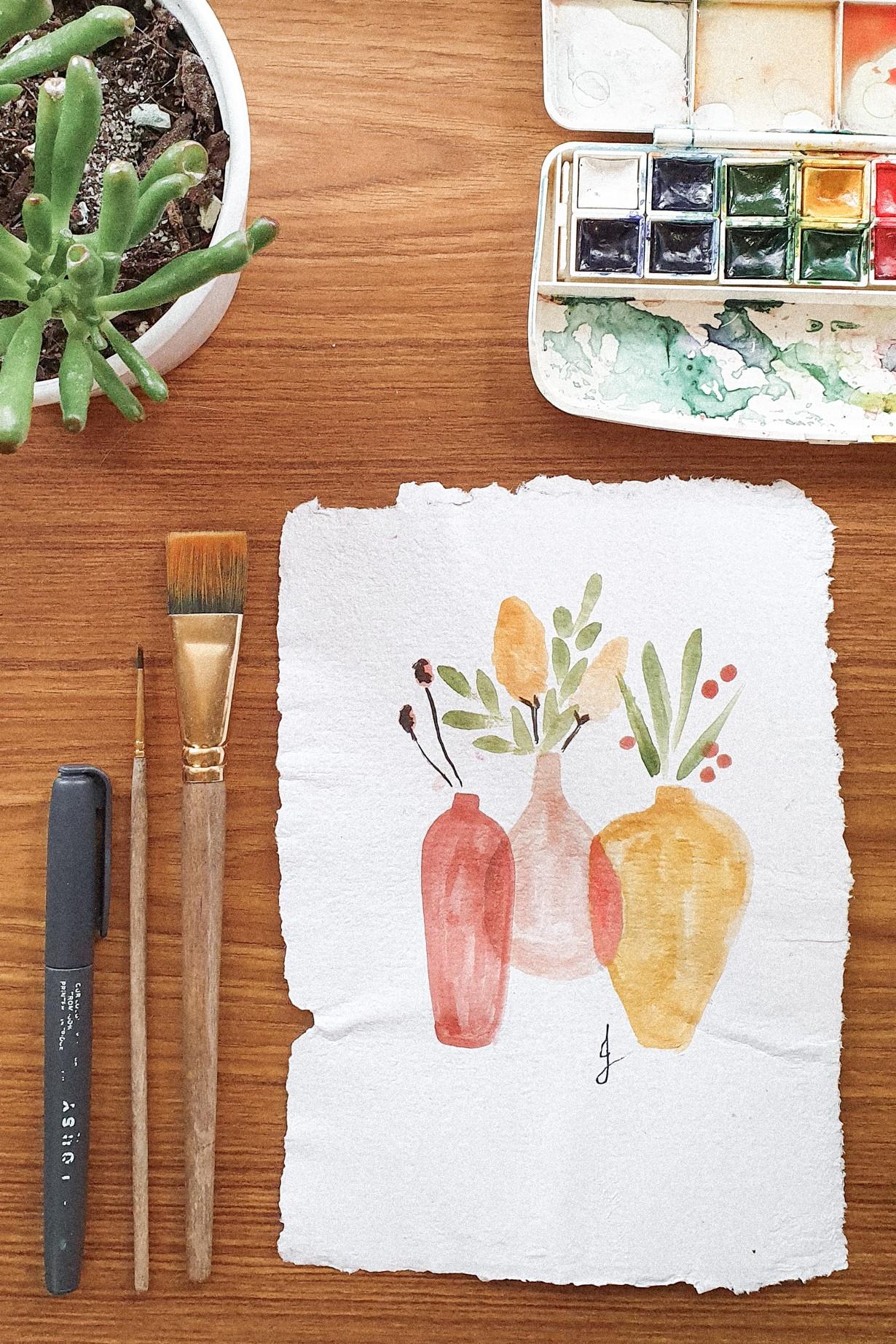 Watercolor on paper - image 1 - student project