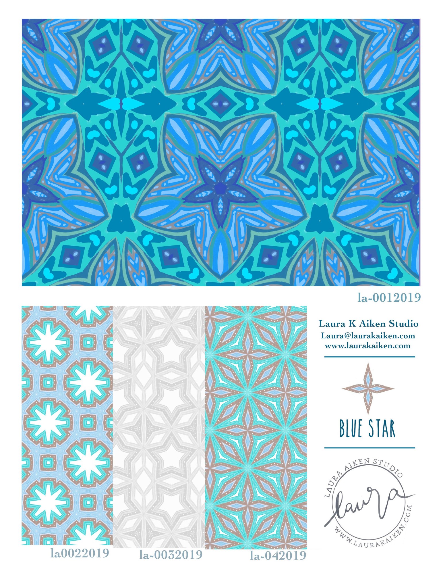 Blue Star Surface Pattern Project 1 - image 1 - student project