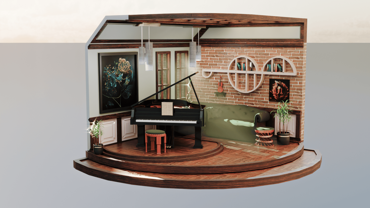 Isometric Piano Room - image 2 - student project