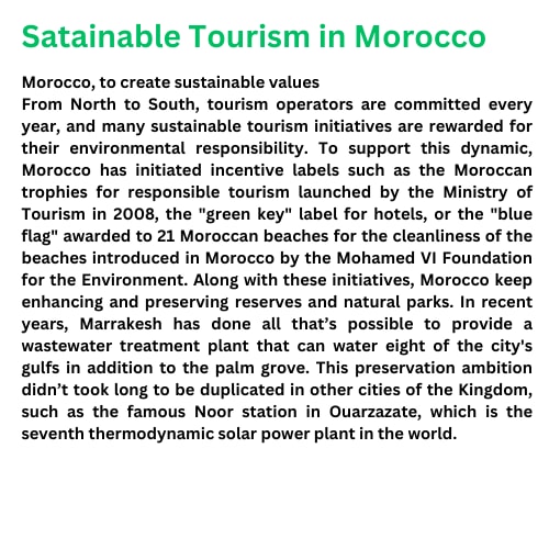 Sastainable Tourism In Morocco - image 1 - student project