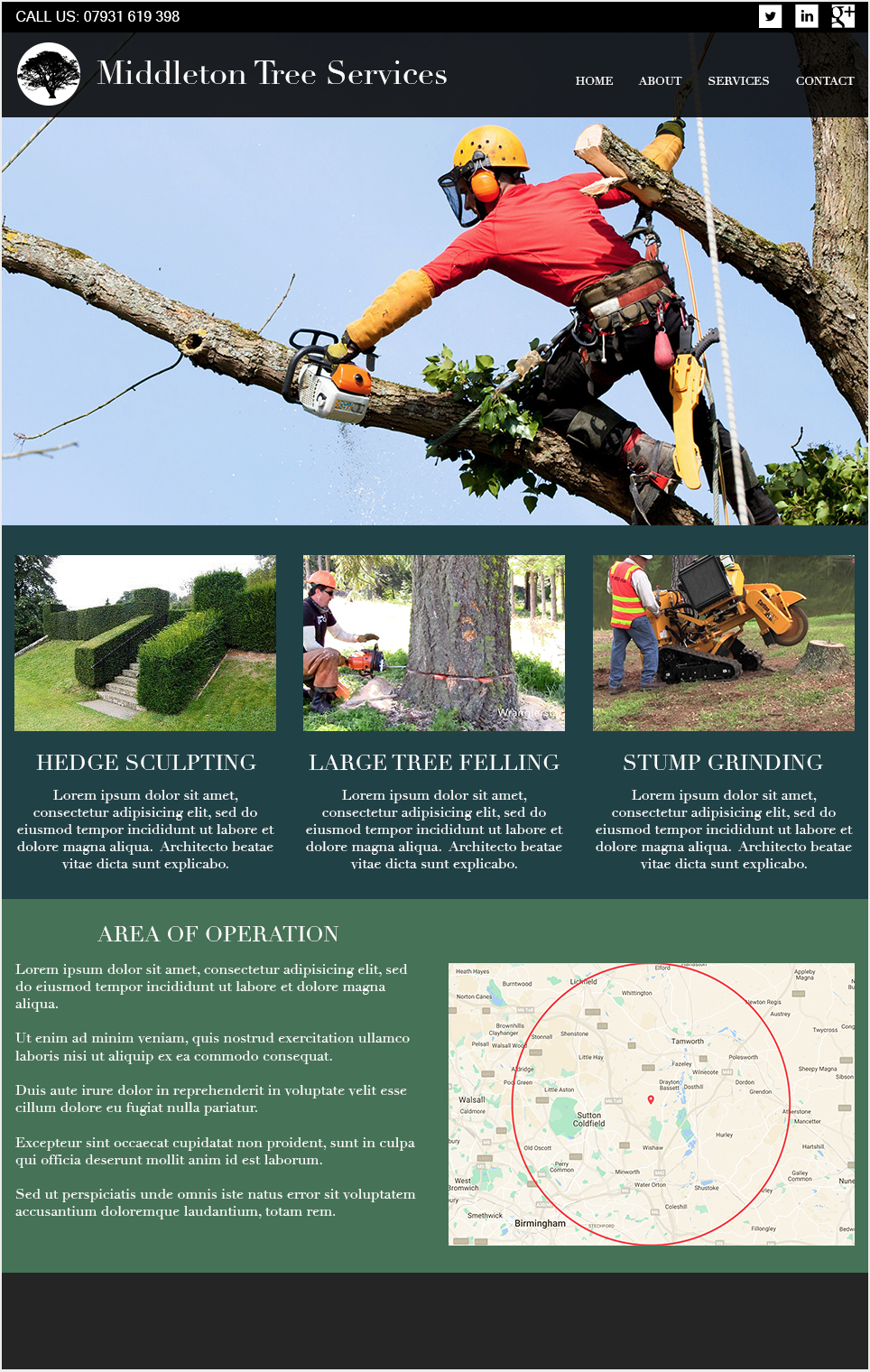 Small Business Website - Middleton Tree Services - image 1 - student project