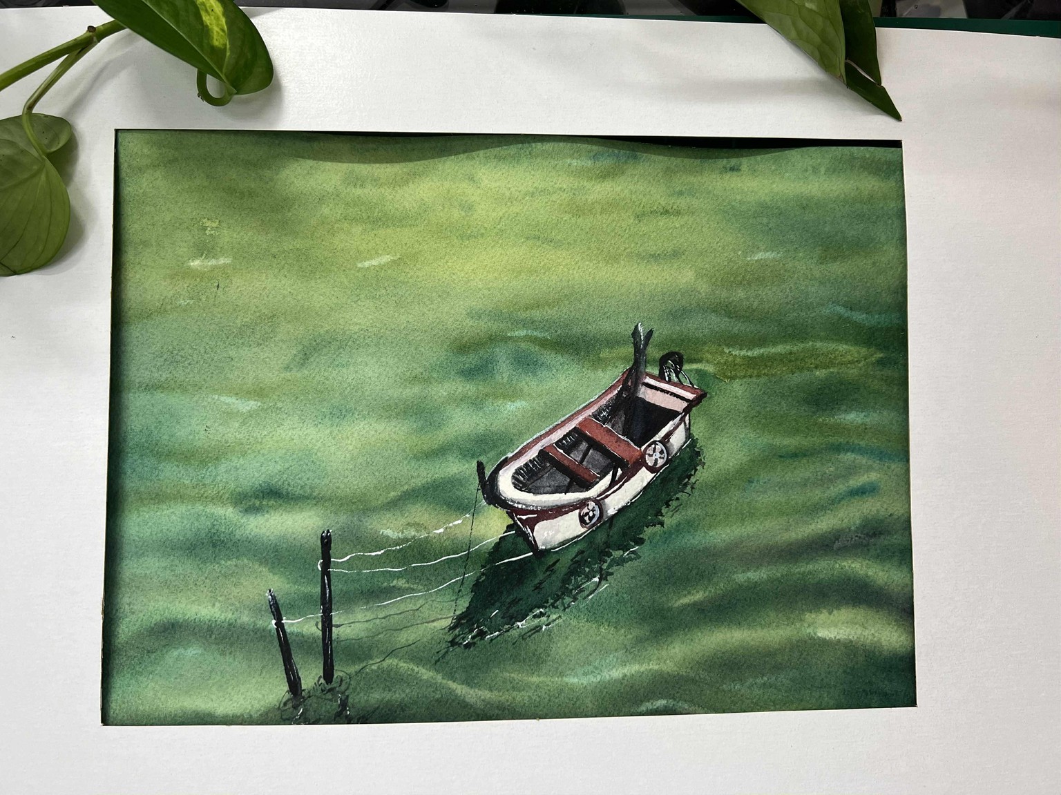 Moody Boat Painting - image 1 - student project