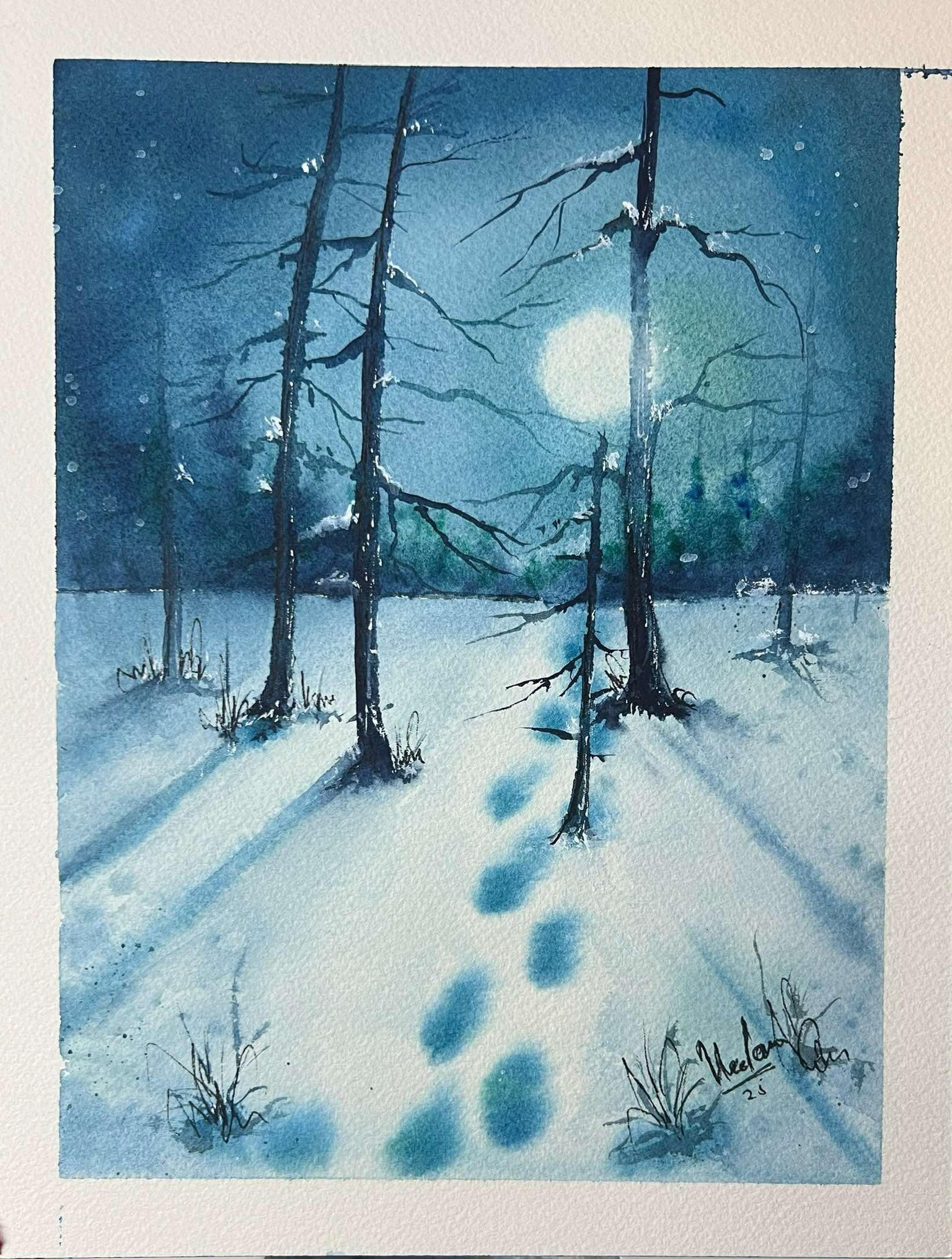 Walk through snowy moonlight - image 3 - student project