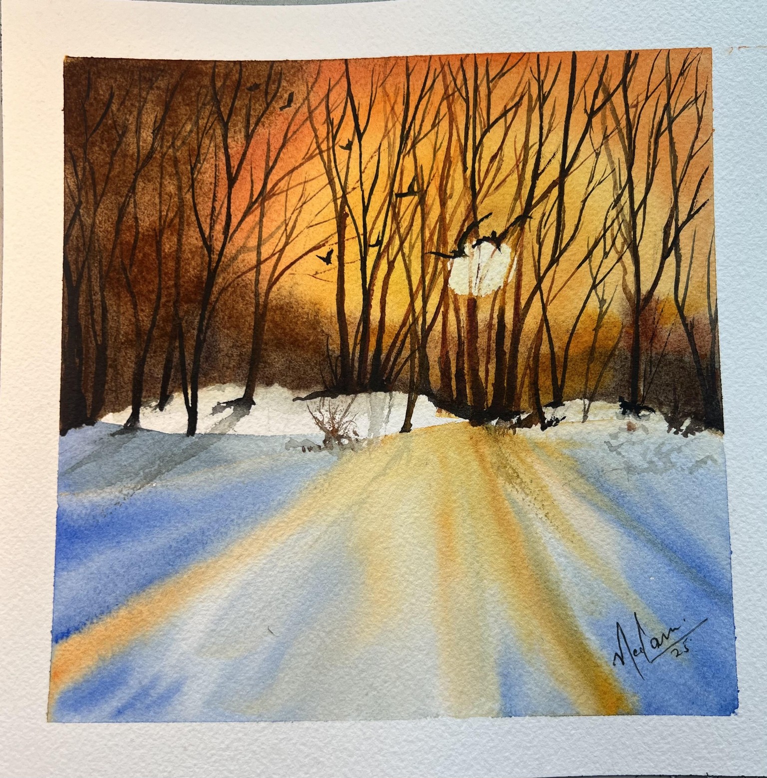 Walk through snowy moonlight - image 1 - student project