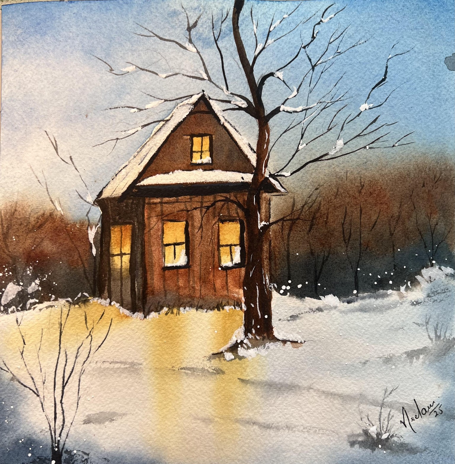 Walk through snowy moonlight - image 2 - student project