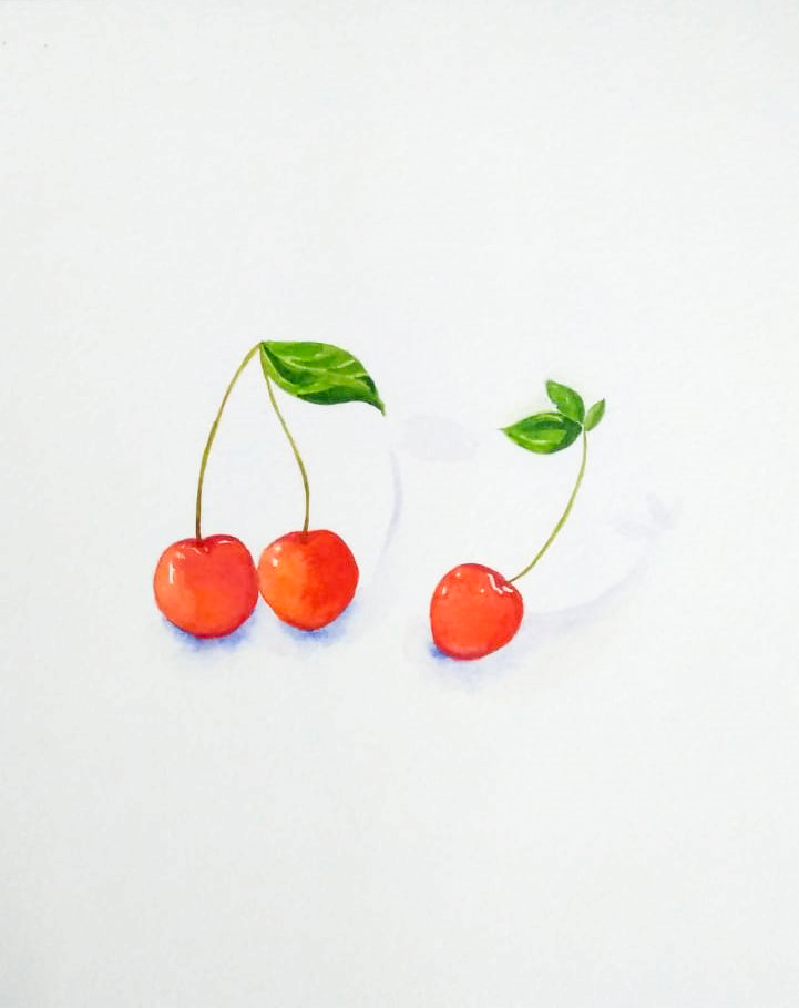 Tulips, cherries and leaves - image 2 - student project