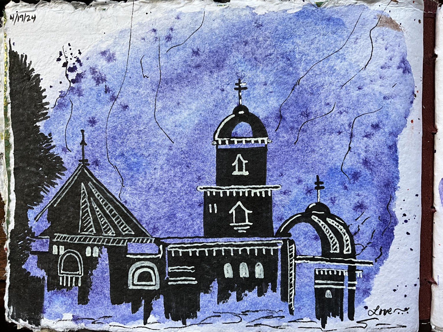 Urban silhouette watercolor sketches - image 10 - student project