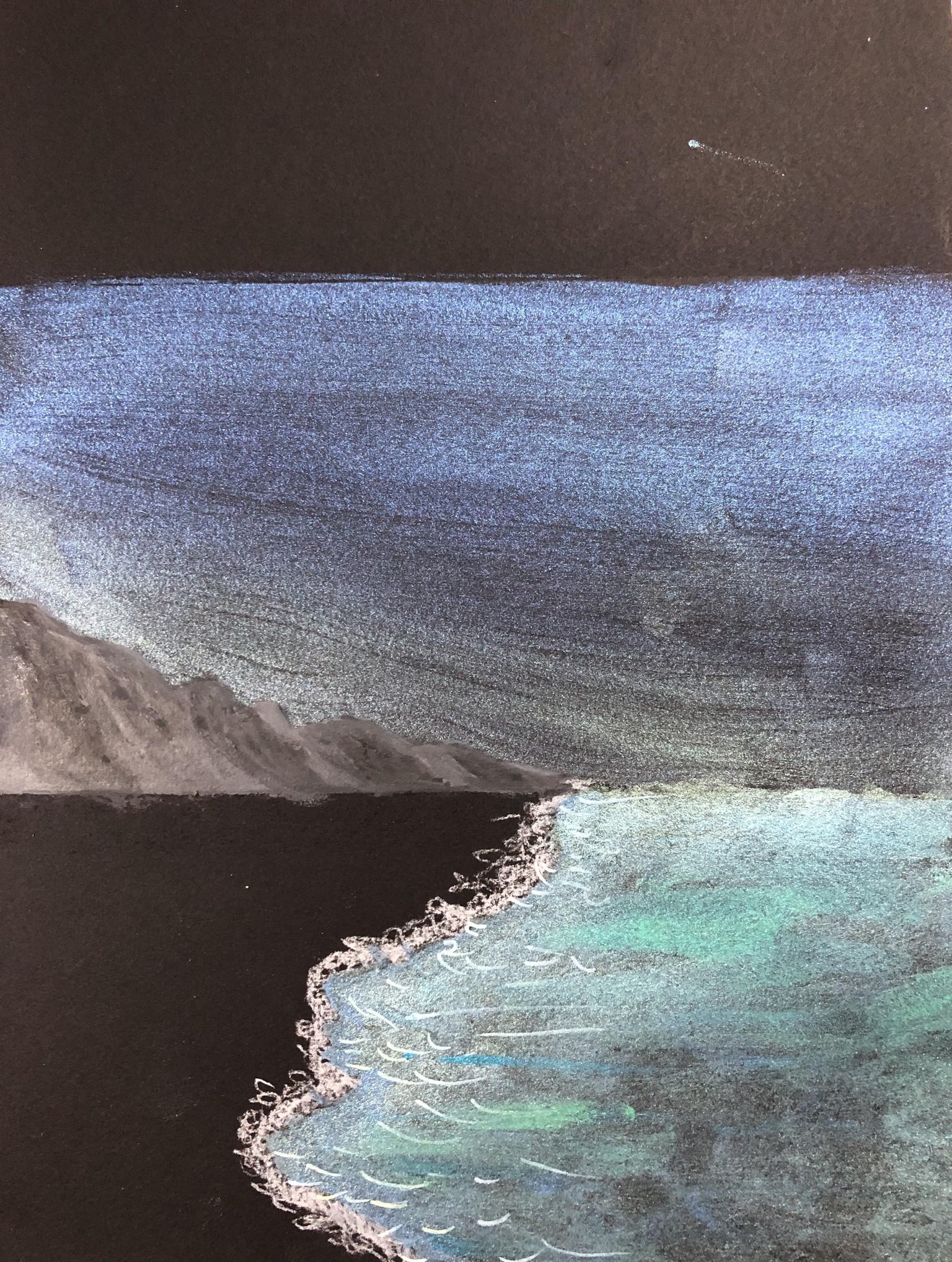 Black Beach w/Metallic on Black Paper - image 2 - student project