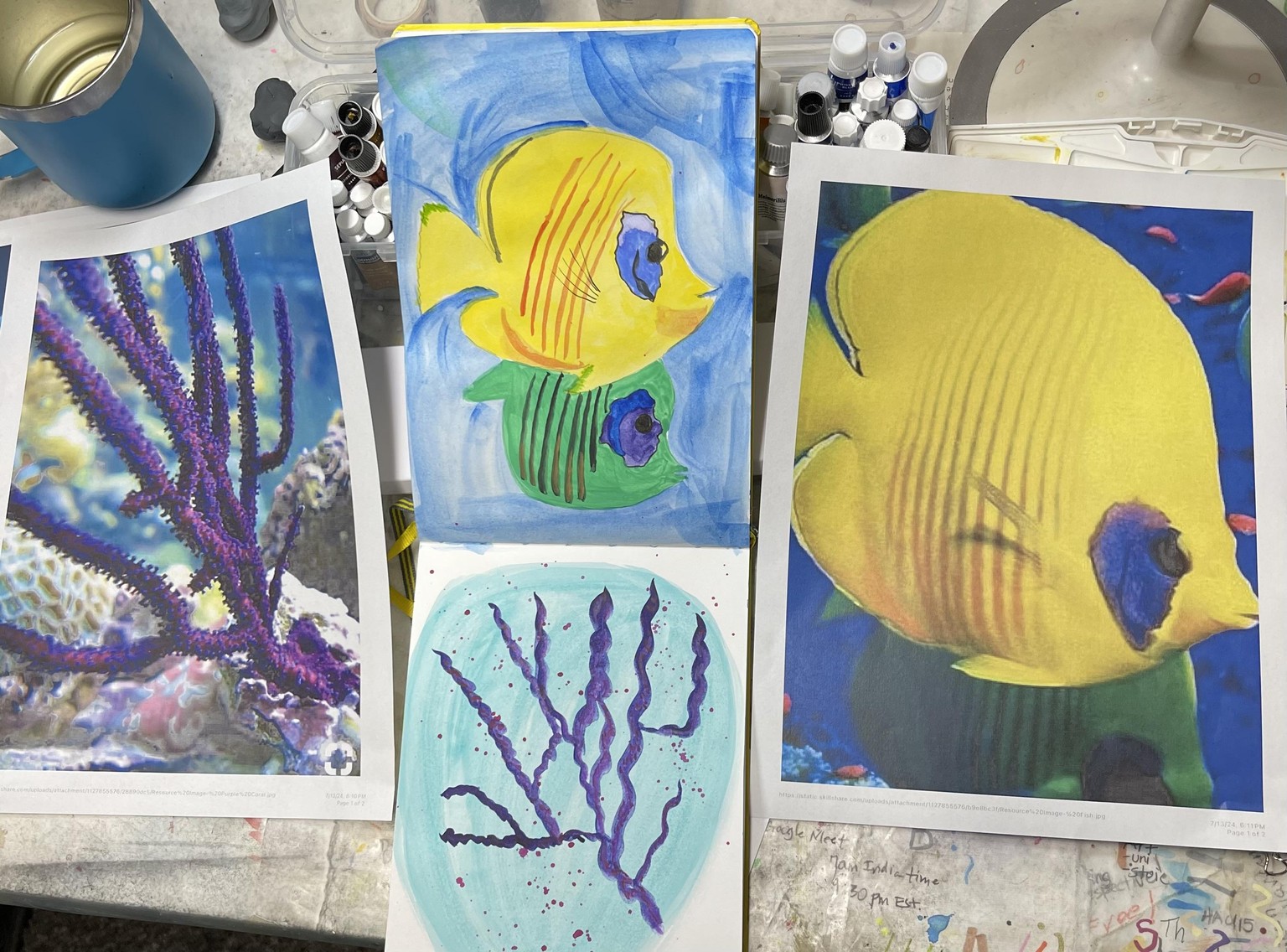 Watercolor Treasures of the Sea - image 1 - student project