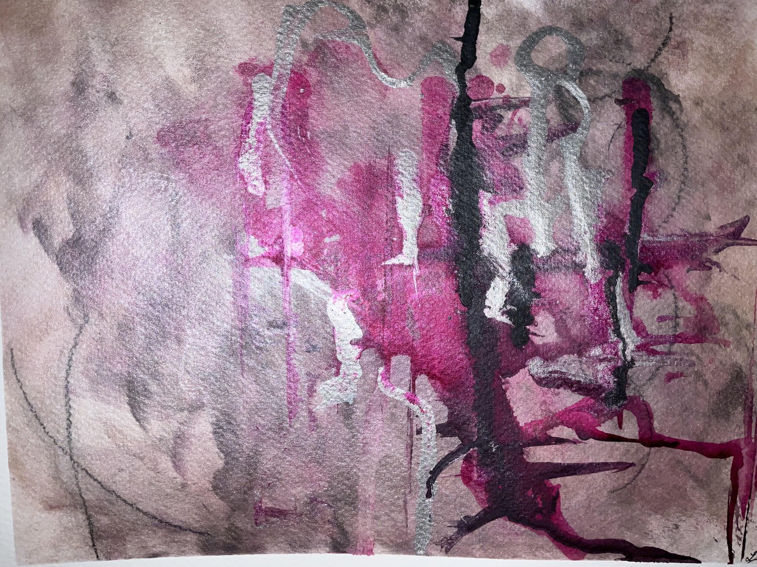 Acrylic ink drips & markings - image 2 - student project