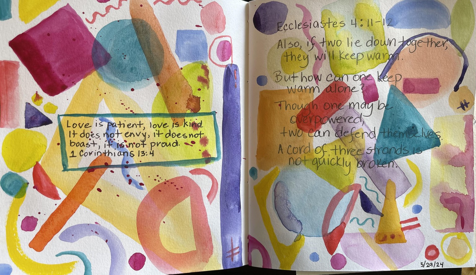 Abstract Watercolor Shapes - image 1 - student project