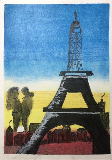 Architecture w/oil pastels - image 1 - student project