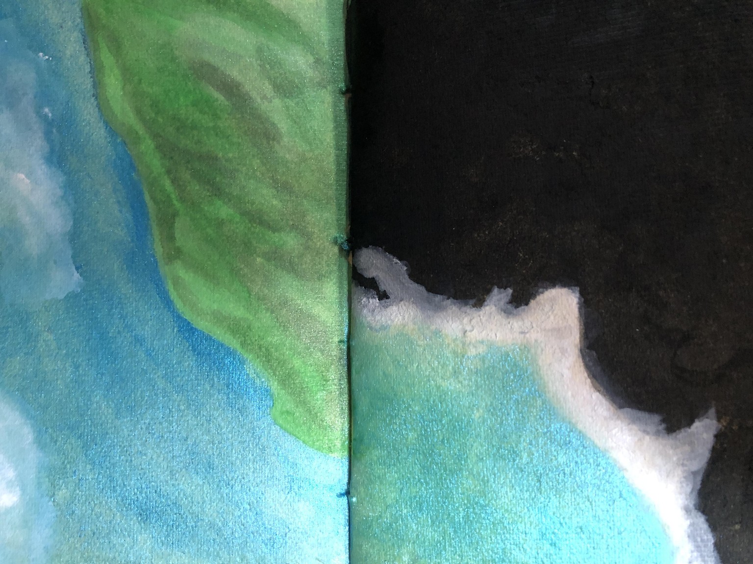 Black Beach w/Metallic on Black Paper - image 1 - student project