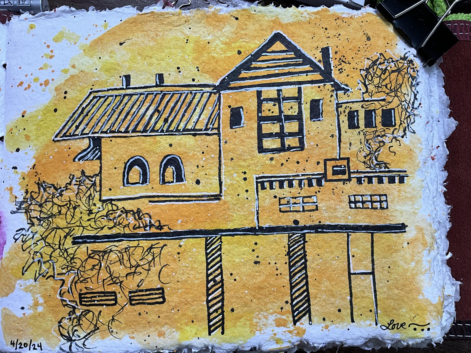 Urban silhouette watercolor sketches - image 7 - student project