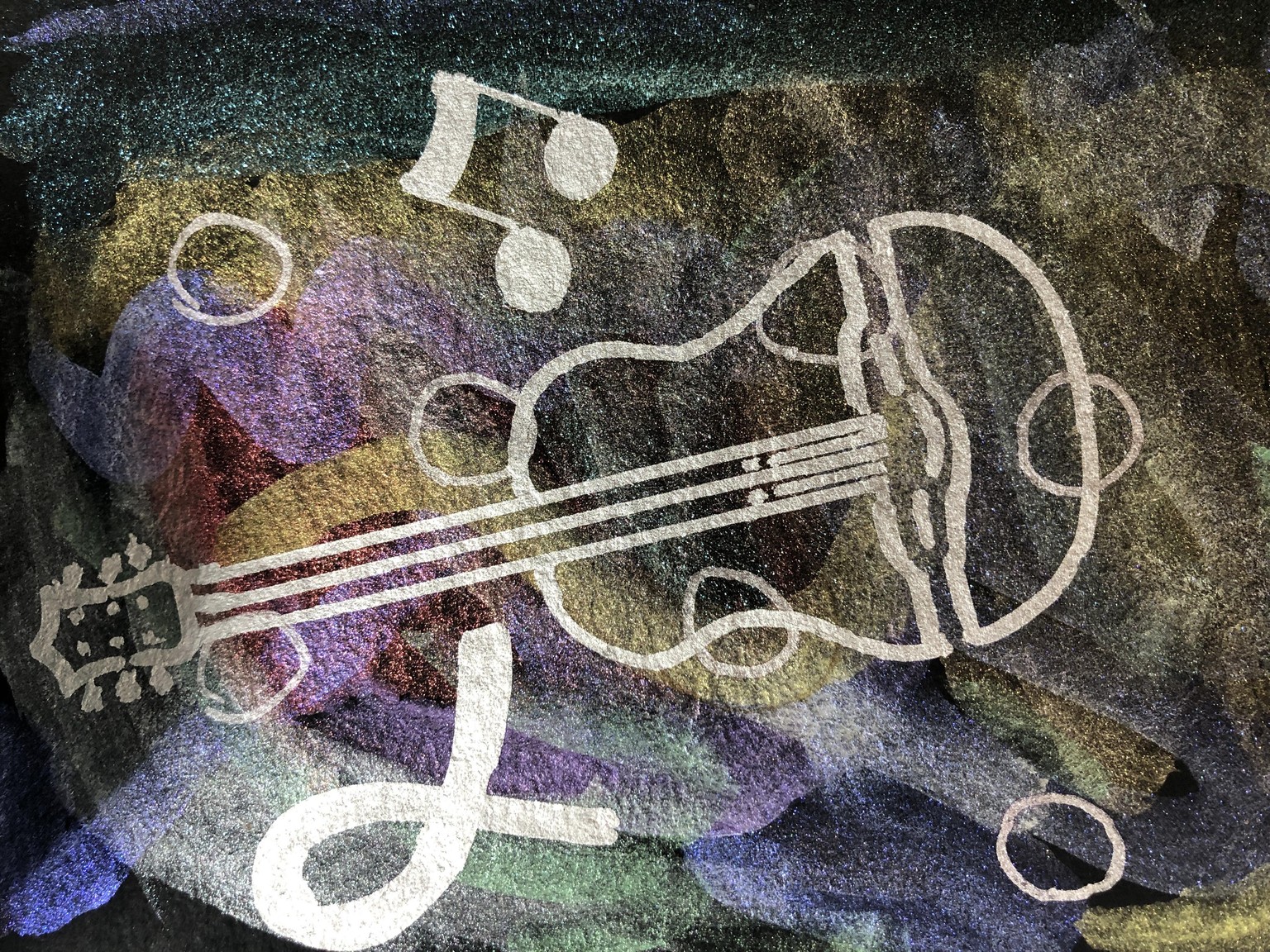 Metallics on black paper - image 3 - student project