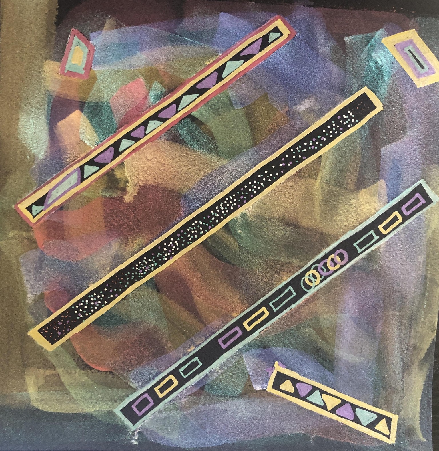 Metallics on black paper - image 2 - student project