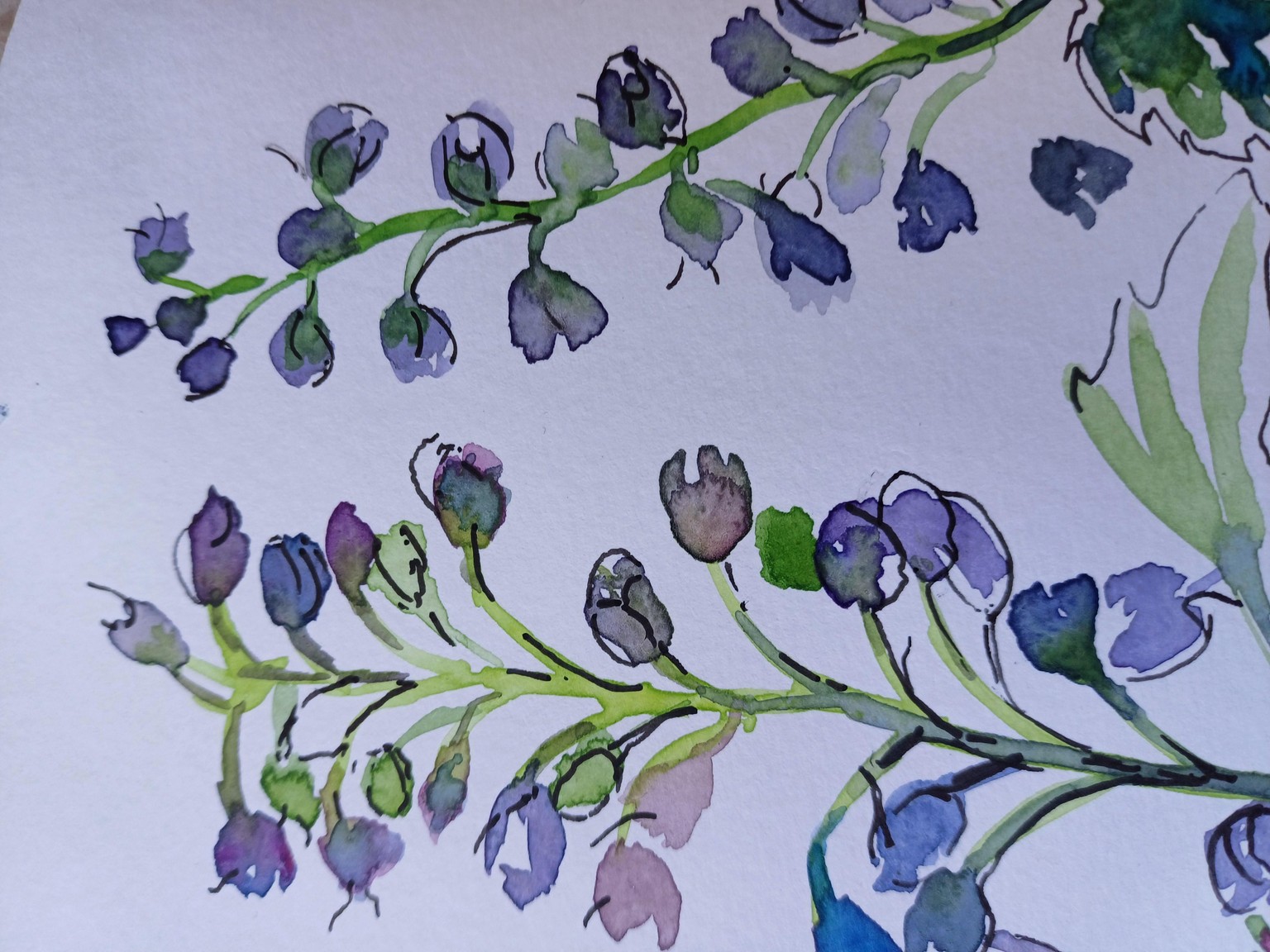 Organic expressive watercolors - image 3 - student project