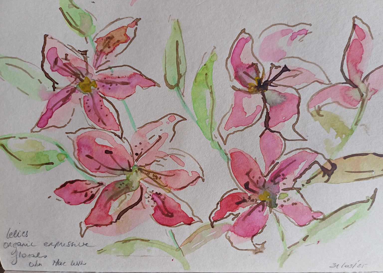 Organic expressive watercolors - image 1 - student project