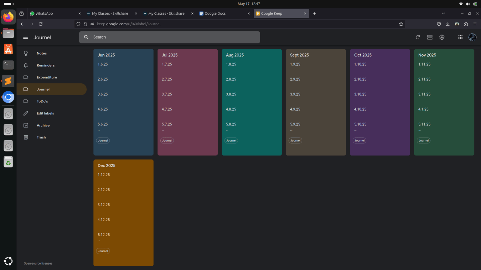 Google Keep Journel Template - image 1 - student project