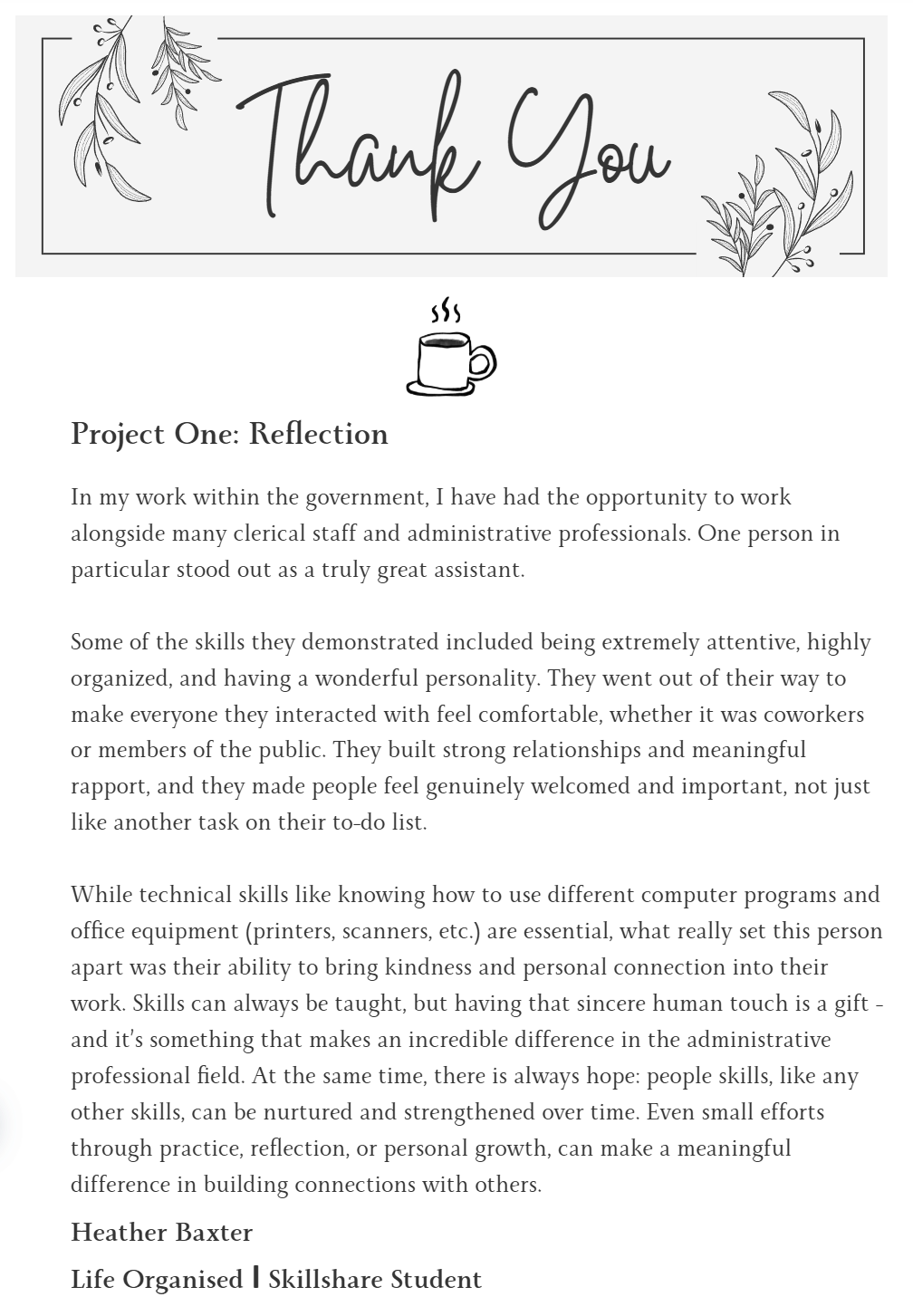 Project One: Reflection - image 1 - student project