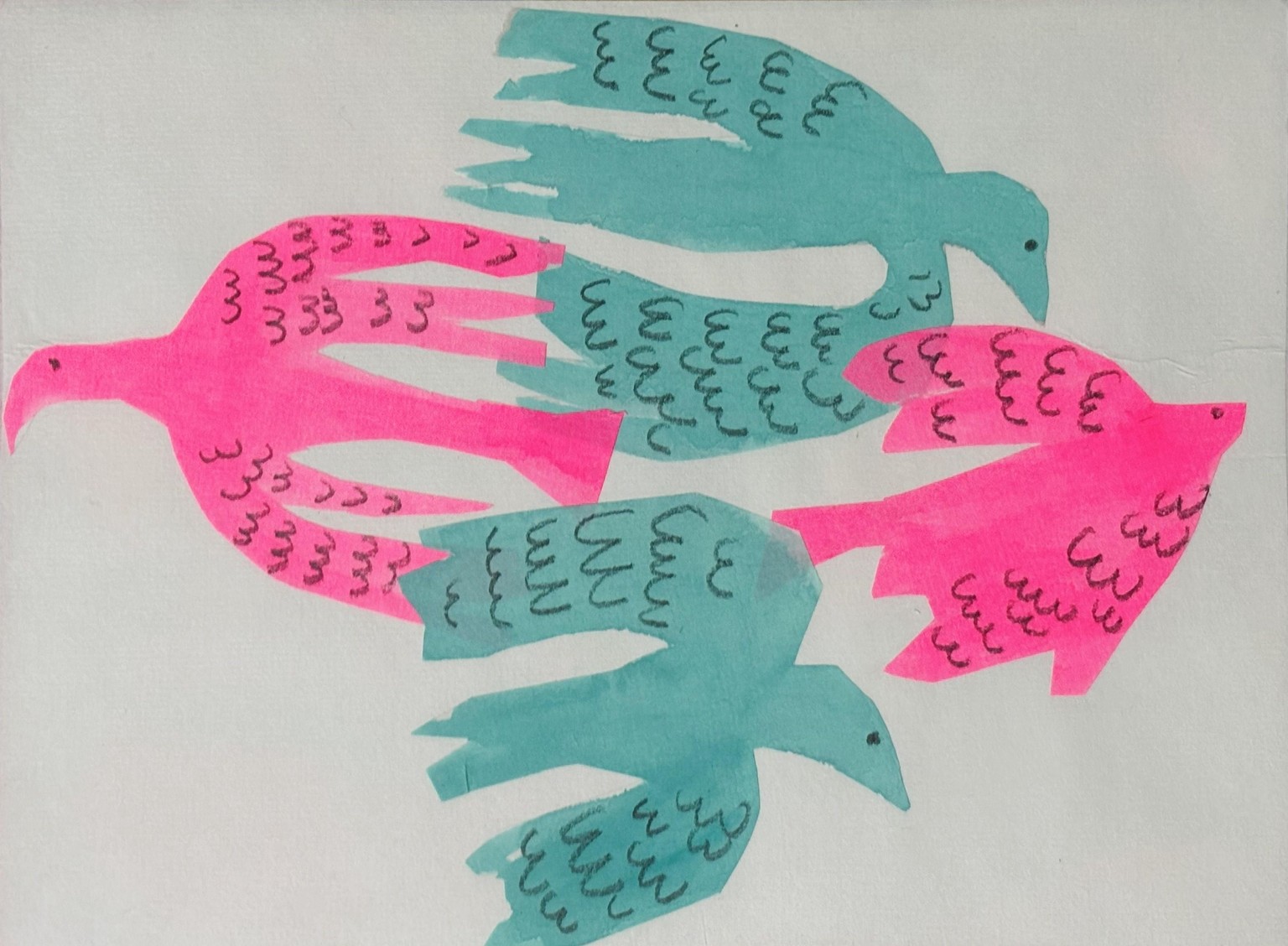 Collage Art: teacher's demonstration - image 3 - student project